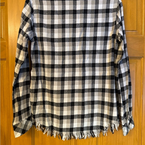 Current/Elliott Black and White Checkered Button Down Shirt - Picture 2 of 4